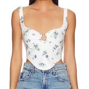 Bardot Cello Bustier in Blue Floral